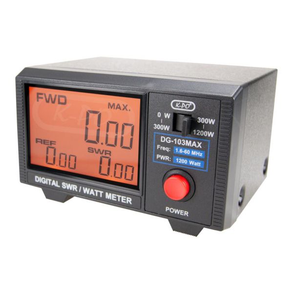 K-PO DG-103 MAX PEP SWR / PWR Meter digital bis 1,2 KW (1-60 MHz)