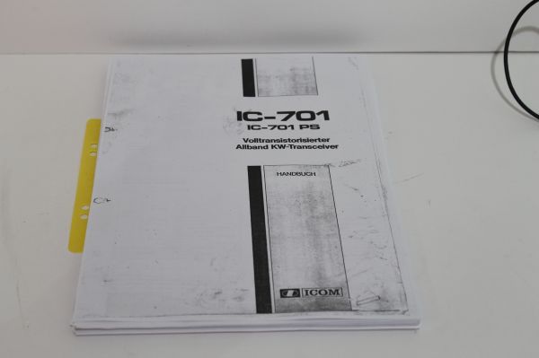 Icom - 701 Bedienungsanleitung in Deutsch