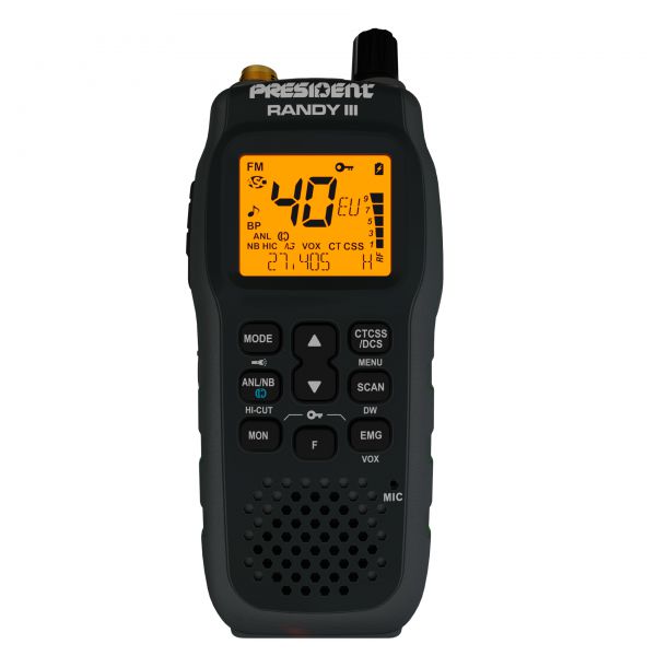 President Randy III AM/FM CB Handfunkgerät mit CTCSS/DCS