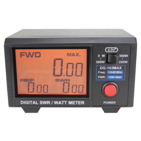 K-PO DG-103 MAX PEP SWR / PWR Meter digital bis 1,2 KW (1-60 MHz)