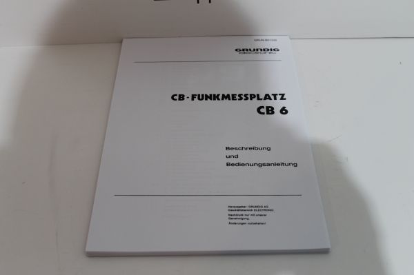 Grundig Messplatz CB 6 Bedienungsanleitung